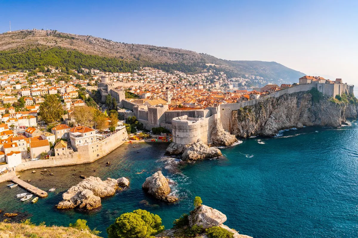Dubrovnikas vecpilsētas skats, Lovrijenacas forts, Horvātija, 1200x800 1
