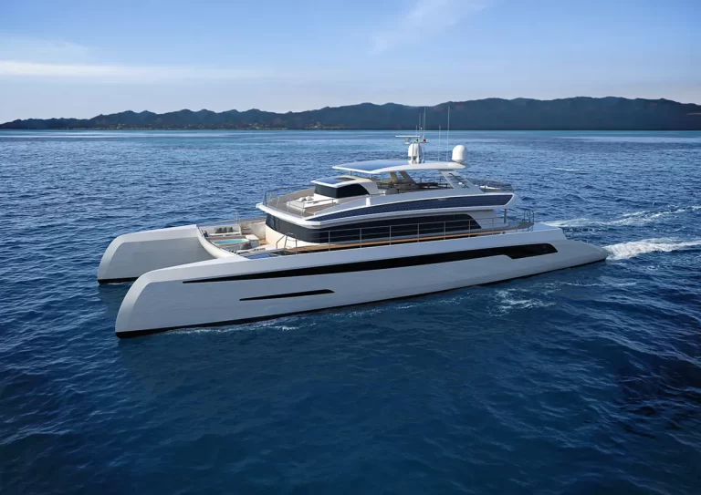 Introducing the Eco Yacht 112 Power – 2023: Redefining the Future of Yachting. Experience sustainable luxury on the seas.