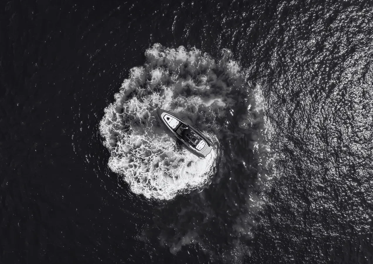 Tecnomar for Lamborghini 63 Fast Toy aerial view highlighting sleek lines and aerodynamic profile