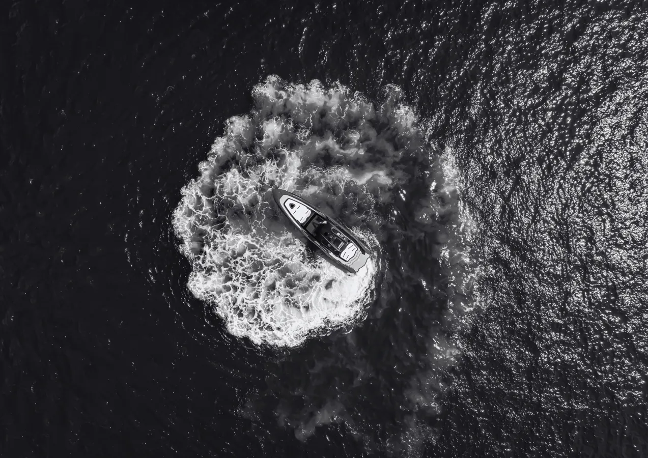 Tecnomar for Lamborghini 63 Fast Toy aerial view highlighting sleek lines and aerodynamic profile