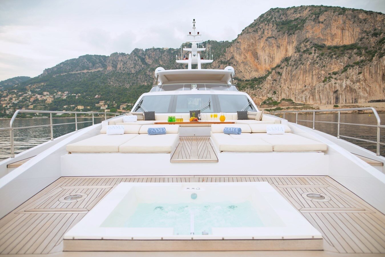 Sundeck lounging area on Azimut yachts 35m sama