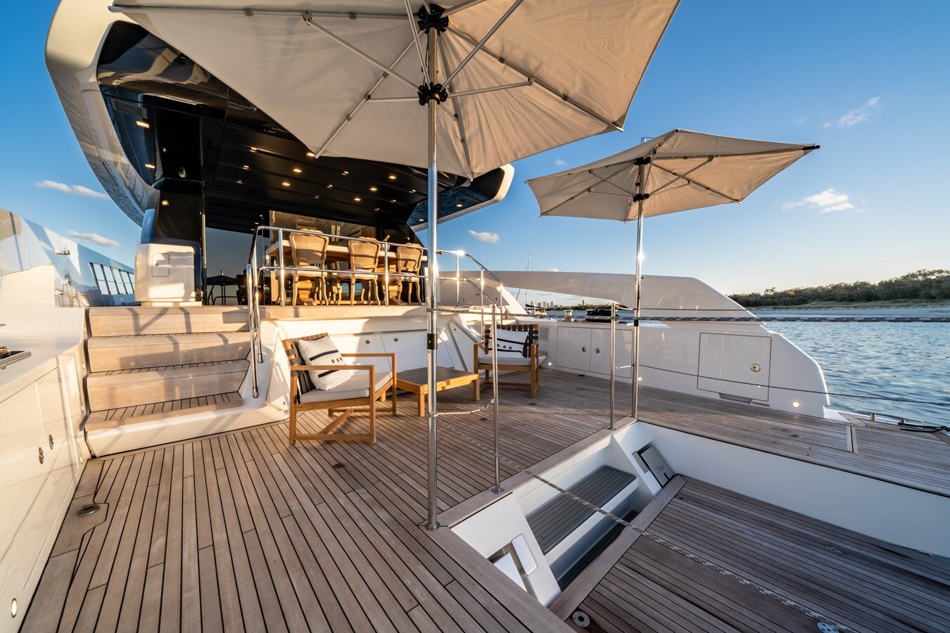 Sanlorenzo 78 Violetta – Aft Deck Lounge Designed for Ultimate Relaxation
