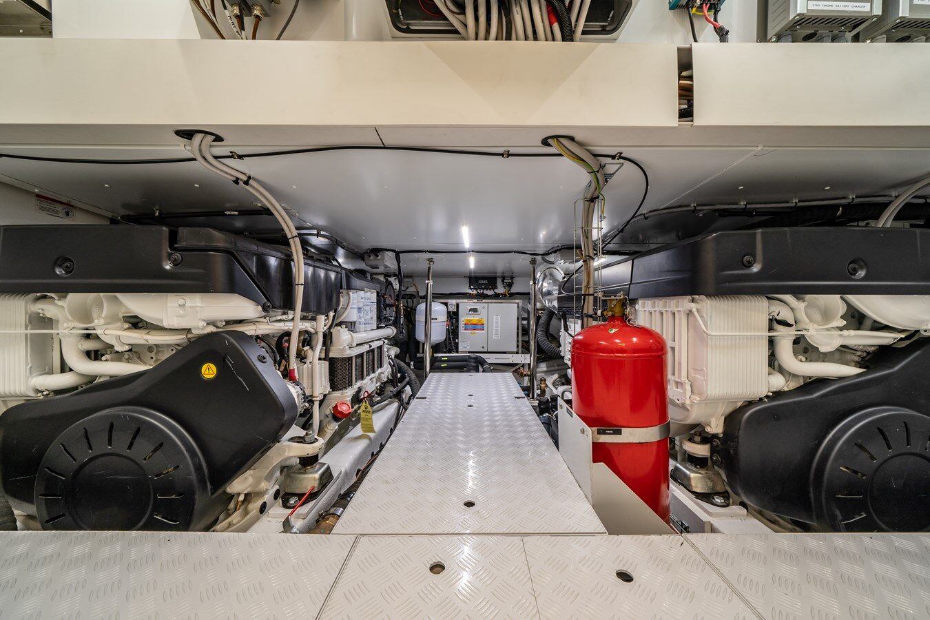 Sanlorenzo 78 Violetta – Engine Room with Twin MTU V10 Powerplants