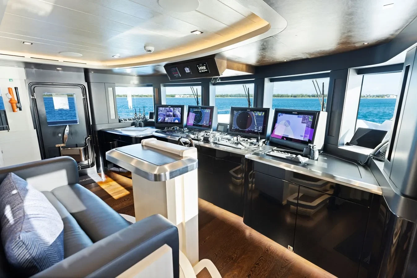Helm station on Bilgin Yachts 156 Moonraker.