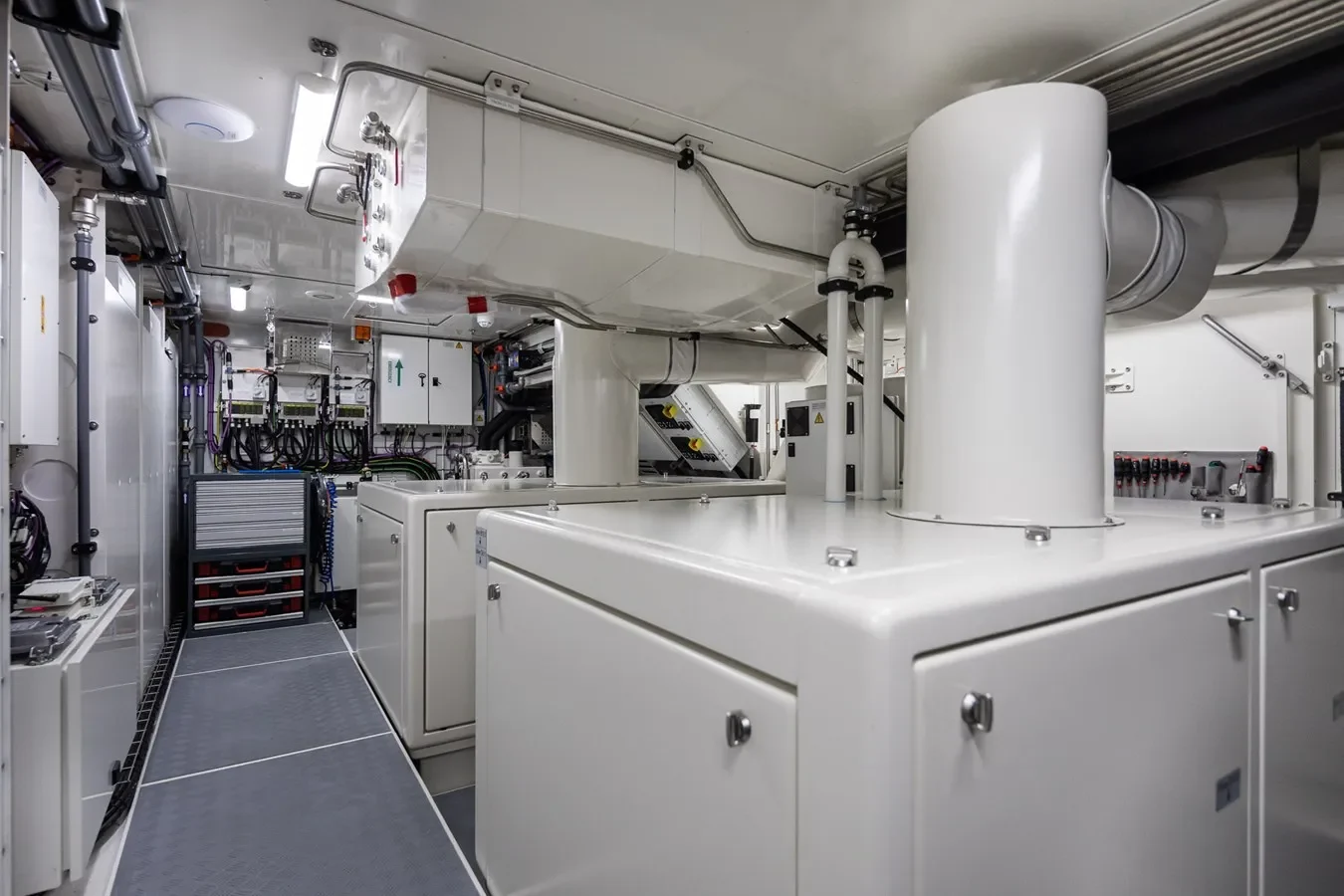 Baltic Yachts 142 Canova yacht engine room with advanced systems