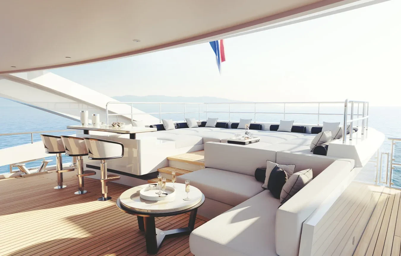 Sophia 50M Upper Deck Lounge & Bar Area