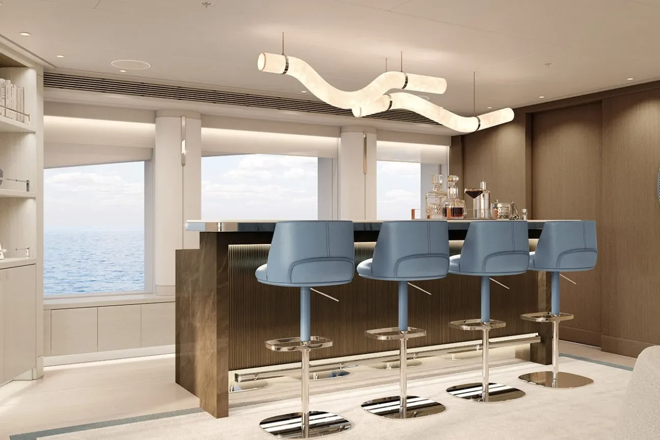 Skylounge bar – Heesen Evita 57M Superyacht