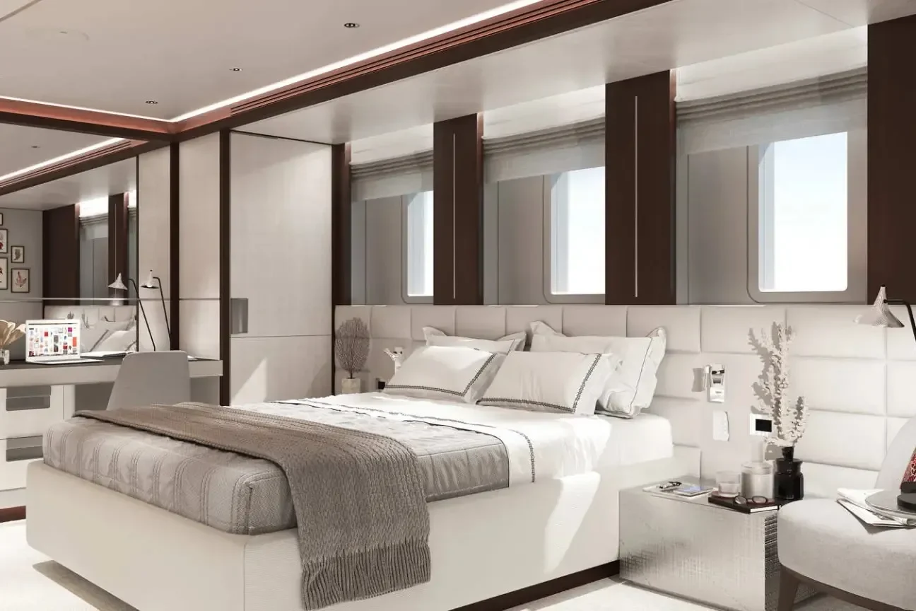 VIP cabin interior on Heesen 55M yacht