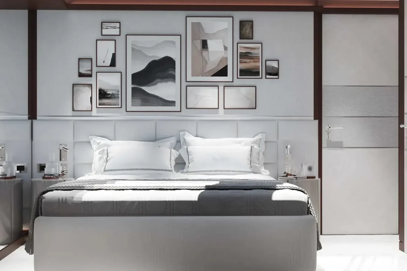 VIP cabin bedroom on Heesen 55M yacht