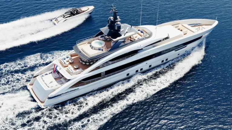 Sophia 50M Superyacht Aerial View Underway