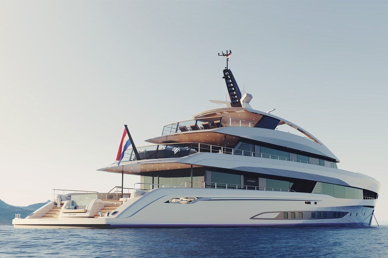 Heesen 50m YN 21350 Project GRACE motor yacht cruising at sea
