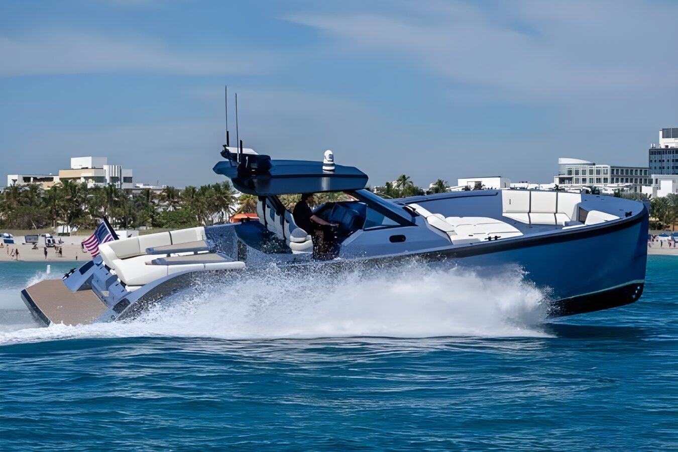 Lekker 45 yacht cruising fast with powerful hull performance