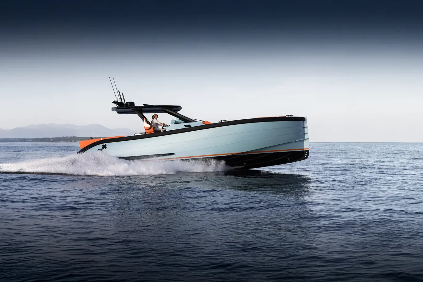LEKKER 45 performance yacht cruising at speed on open water
